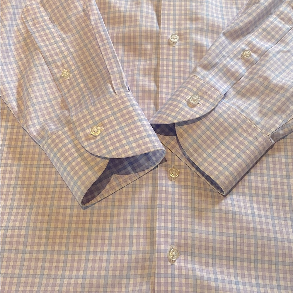 Proper Cloth Mayfair Wrinkle Resistant Lavender Blue Multi Check Size XL - Picture 5 of 10